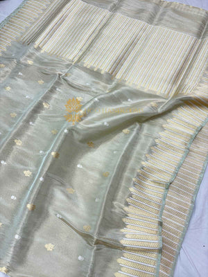 Pure Tissue Silk Handloom Banarasi Saree - All Over Kadhua Motifs