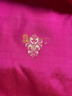Rani Pure Katan Silk Handloom Banarasi Saree - All Over Kadhua Motifs