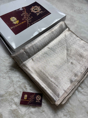 Pure Tissue Silk Tanchui Brocade Handloom Banarasi Saree