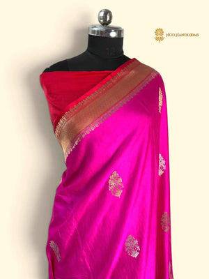 Pure Mashru Silk Handloom Banarasi Saree - All Over Kadhua Motifs