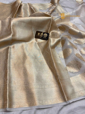 Pure Tissue Silk Handloom Banarasi Saree - All Over Tanchui Brocade