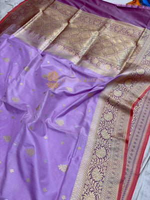 Pure Katan Silk Handloom Banarasi Saree - All Over Kadhua Motifs