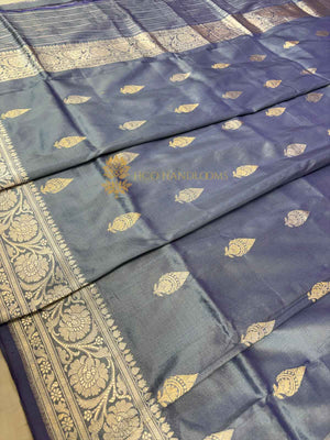 Pure Tissue Silk Handloom Banarasi Dupatta - All Over Kadhua Motifs