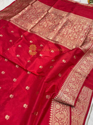 Pure Katan Silk Handloom Banarasi Saree - All Over Kadhua Motifs