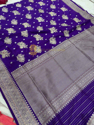 Pure Katan Silk Handloom Banarasi Saree - All Over Meenakari Kadhua Motifs