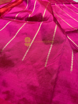 Rani Pure Katan Silk Handloom Banarasi Saree - All Over Kadhua Motifs