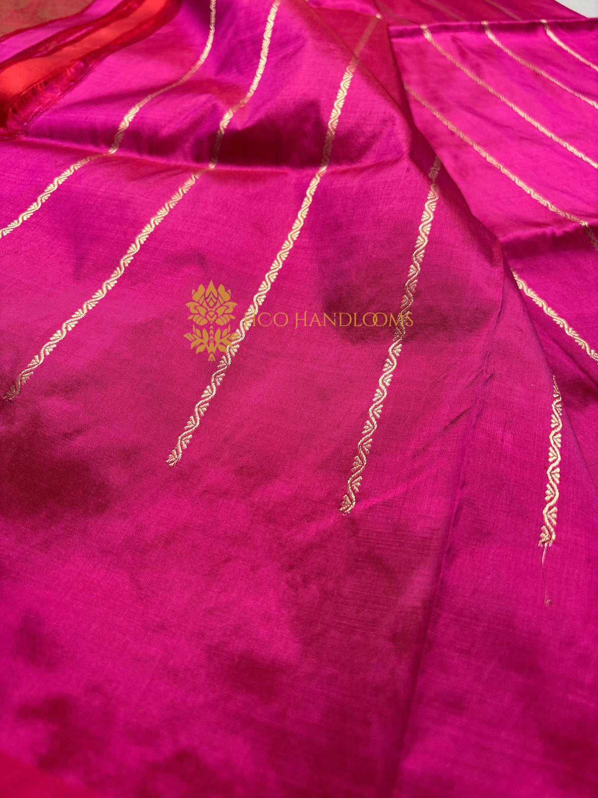 Rani Pure Katan Silk Handloom Banarasi Saree - All Over Kadhua Motifs
