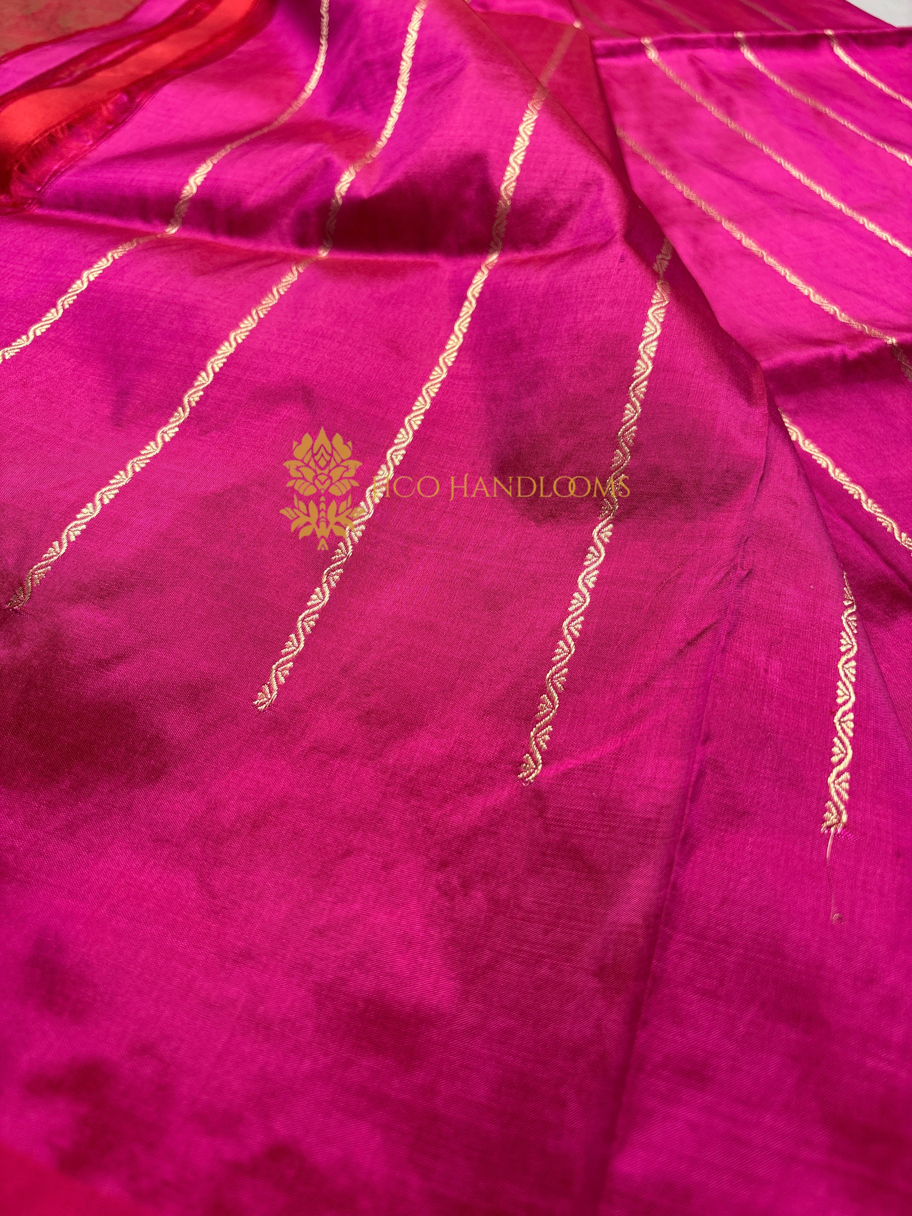 Rani Pure Katan Silk Handloom Banarasi Saree - All Over Kadhua Motifs