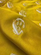 Premium Mashru Katan Silk Floral Motifs Banarasi Saree