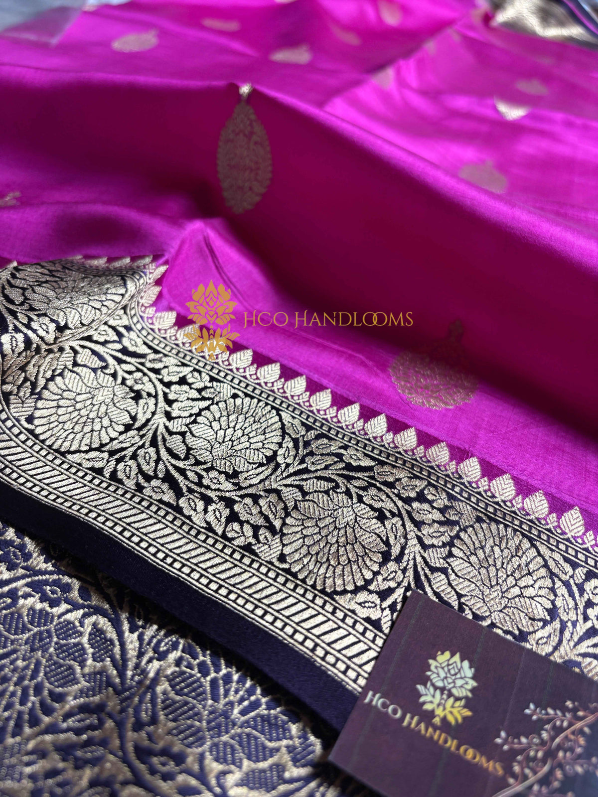 Pink Pure Mango Katan Silk Handloom Banarasi Saree - All Over Kadhua Motifs