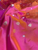 Pure Katan Silk Handloom Banarasi Saree - All Over Kadhua Motifs With Konya