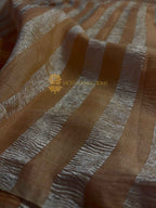 Pure Moonga Crush Tissue Silk Handloom Banarasi Saree