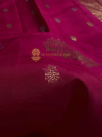 Pure Raw Mango Silk Handloom Banarasi Saree - All Over Kadhua Motifs