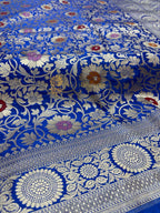 Premium Mashru Katan Silk Meenakari Jangla Banarasi Saree
