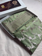 Premium Mashru Katan Silk Jangla Banarasi Saree