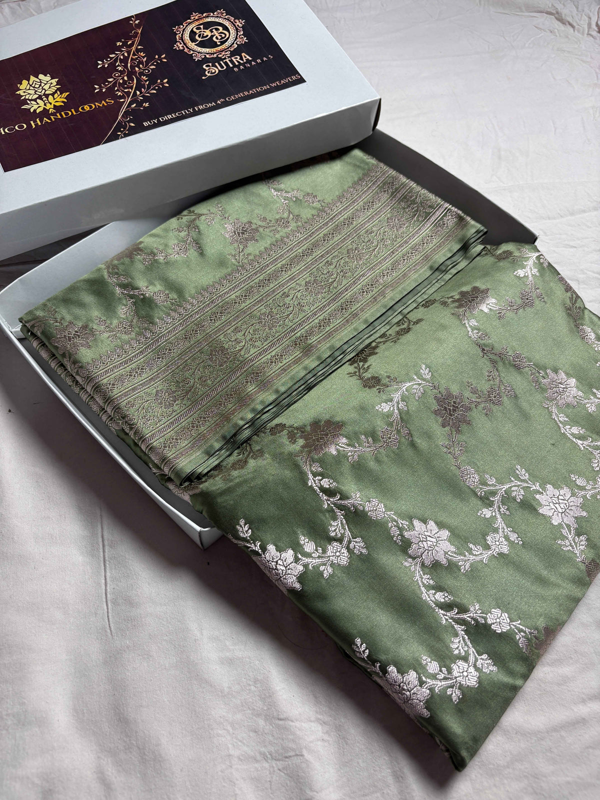 Premium Mashru Katan Silk Jangla Banarasi Saree