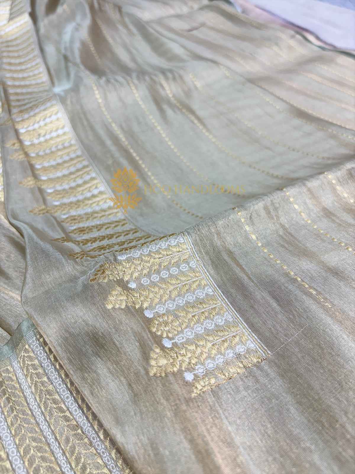 Pure Tissue Silk Handloom Banarasi Saree - All Over Kadhua Motifs