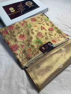 Pure Tissue Silk Handloom Meenakari Banarasi Saree