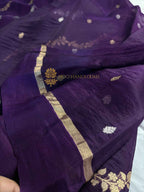 Pure Kora Silk Handloom Banarasi Saree - All-Over Kadhua Lahariya