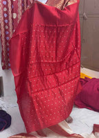 Pure Raw Mango Silk Handloom Banarasi Saree Kadhua Motifs