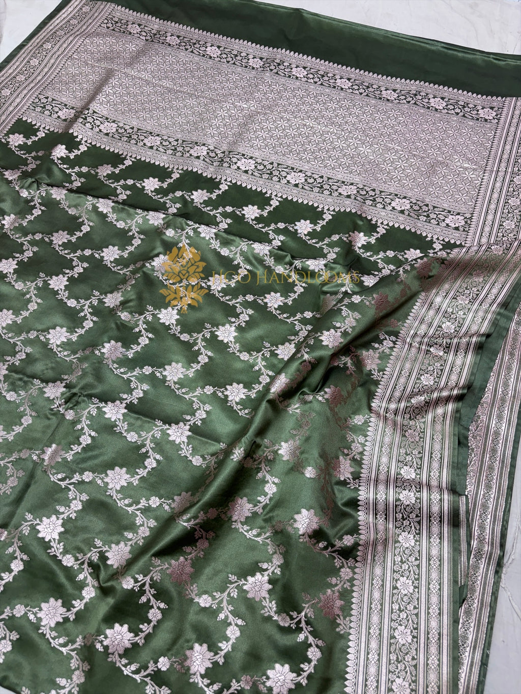 Premium Mashru Katan Silk Jangla Banarasi Saree