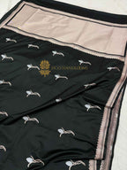 Premium Mashru Katan Silk Floral Motifs Banarasi Saree