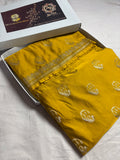 Premium Mashru Katan Silk Floral Motifs Banarasi Saree
