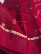 Pure Kora Silk Handloom Banarasi Saree - All Over Kadhua Lahariya