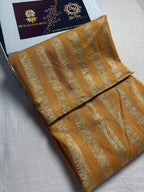 Pure Moonga Crush Tissue Silk Handloom Banarasi Saree