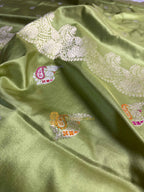 Pure Katan Silk Handloom Banarasi Saree - All Over Kadhua Meenakari Motifs
