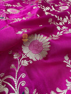 Premium Mashru Katan Silk Meenakari Jangla Banarasi Saree