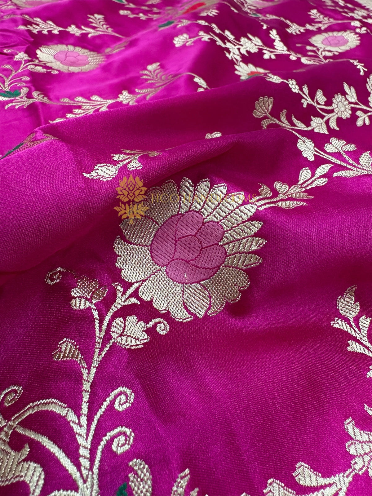 Premium Mashru Katan Silk Meenakari Jangla Banarasi Saree