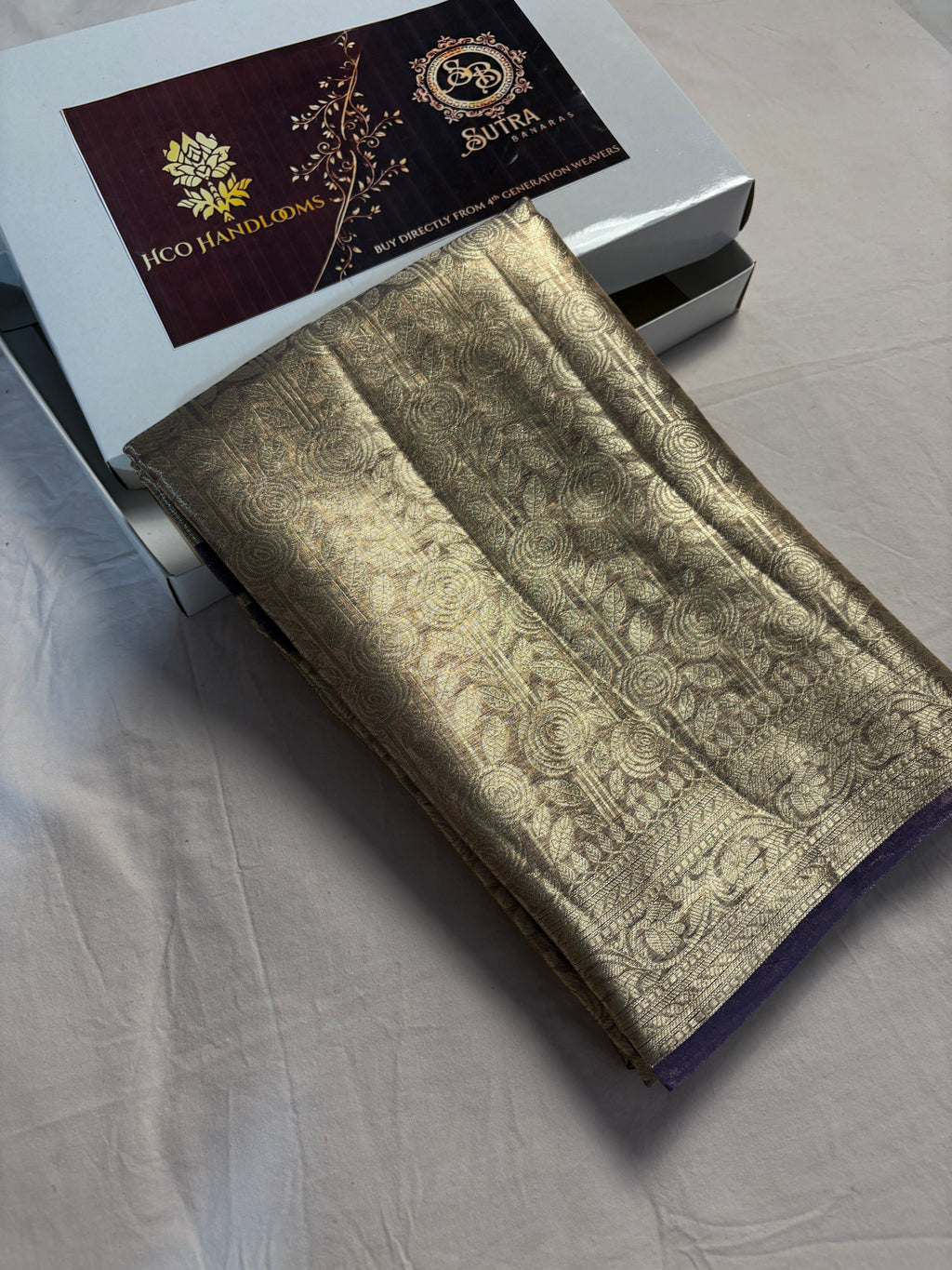 Pure Tissue Silk Tanchui Brocade Handloom Banarasi Saree