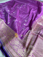 Pure Katan Silk Handloom Banarasi Saree - All Over Kadhua Motifs