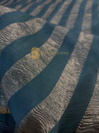 Pure Moonga Crush Tissue Silk Handloom Banarasi Saree