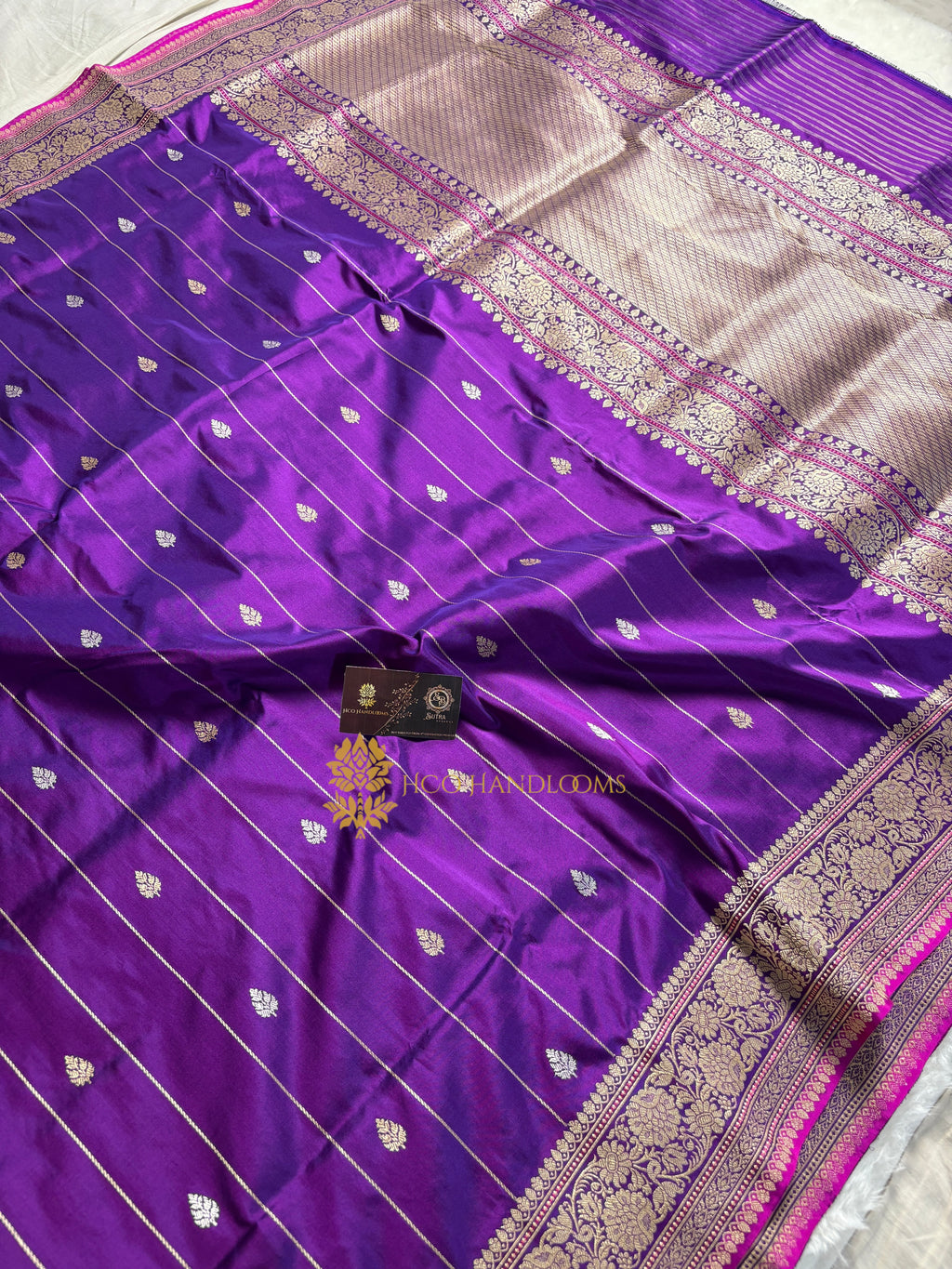 Pure Katan Silk Handloom Banarasi Saree - All Over Kadhua Motifs