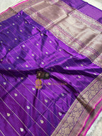 Pure Katan Silk Handloom Banarasi Saree - All Over Kadhua Motifs