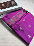 Premium Mashru Katan Silk Floral Motifs Banarasi Saree