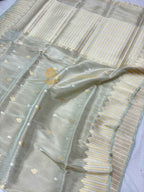 Pure Tissue Silk Handloom Banarasi Saree - All Over Kadhua Motifs