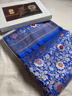 Premium Mashru Katan Silk Meenakari Jangla Banarasi Saree