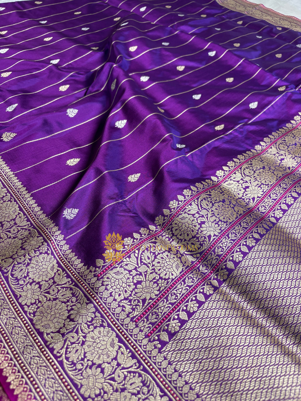 Pure Katan Silk Handloom Banarasi Saree - All Over Kadhua Motifs