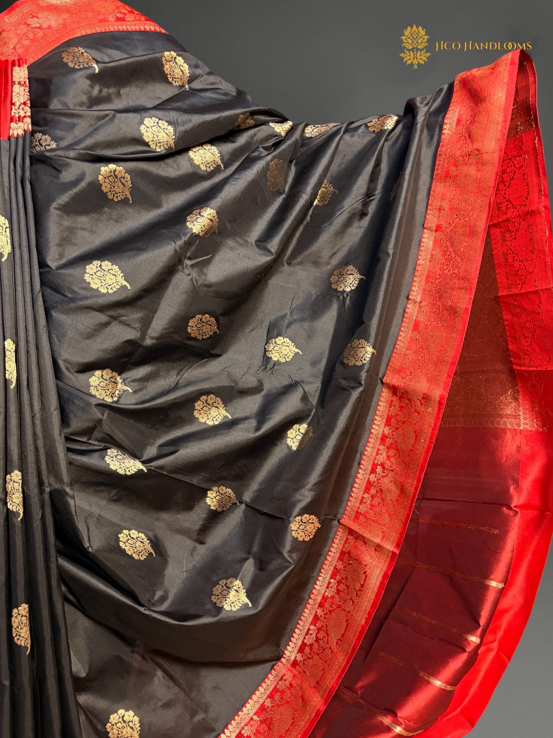 Pure Mango Katan Silk Handloom Banarasi Saree - All Over Kadhua Motifs