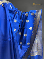 Pure Mango Katan Silk Handloom Banarasi Saree - All Over Kadhua Motifs
