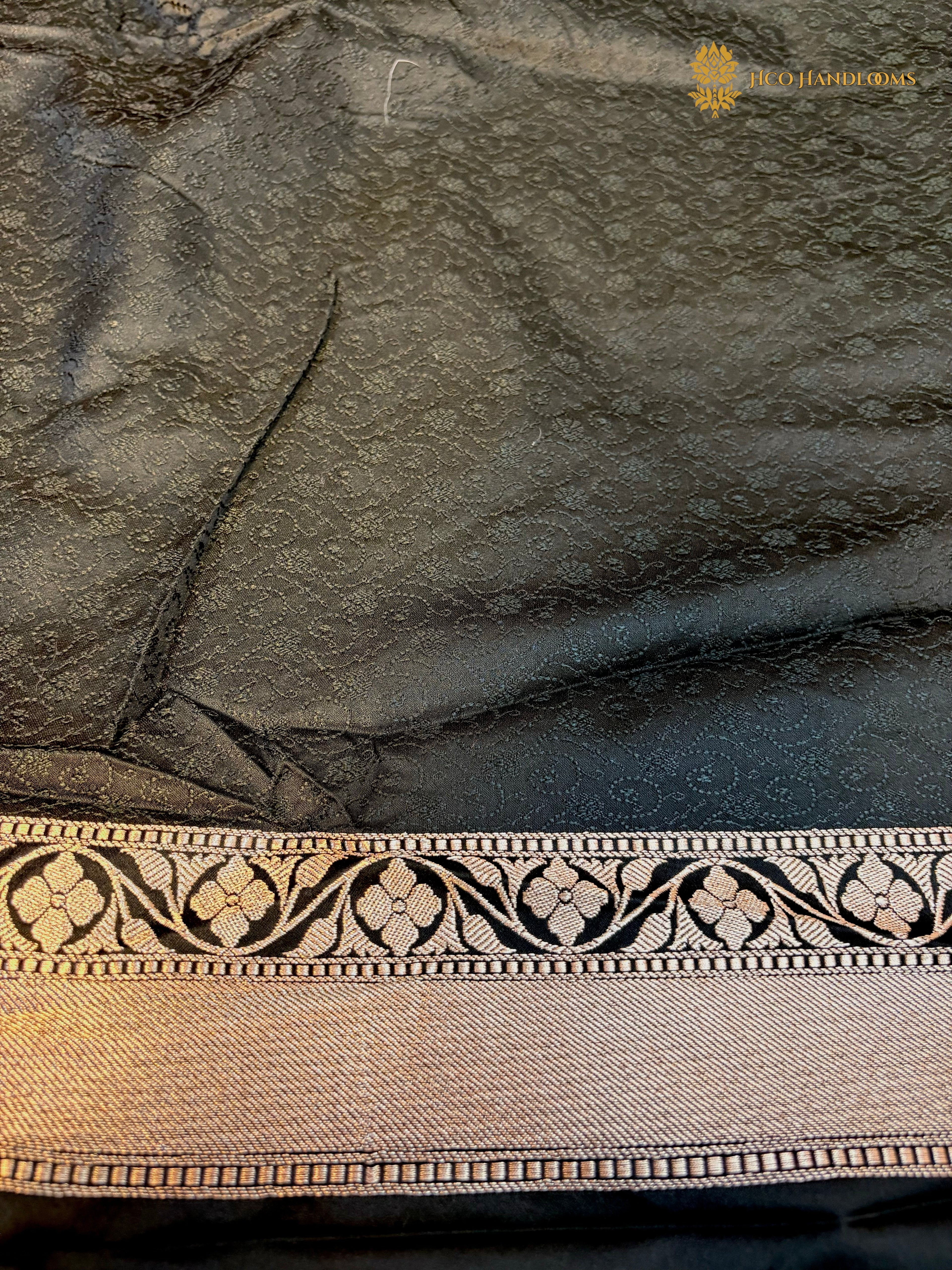Premium Mashru Katan Silk Banarasi Saree - All Over Jangla