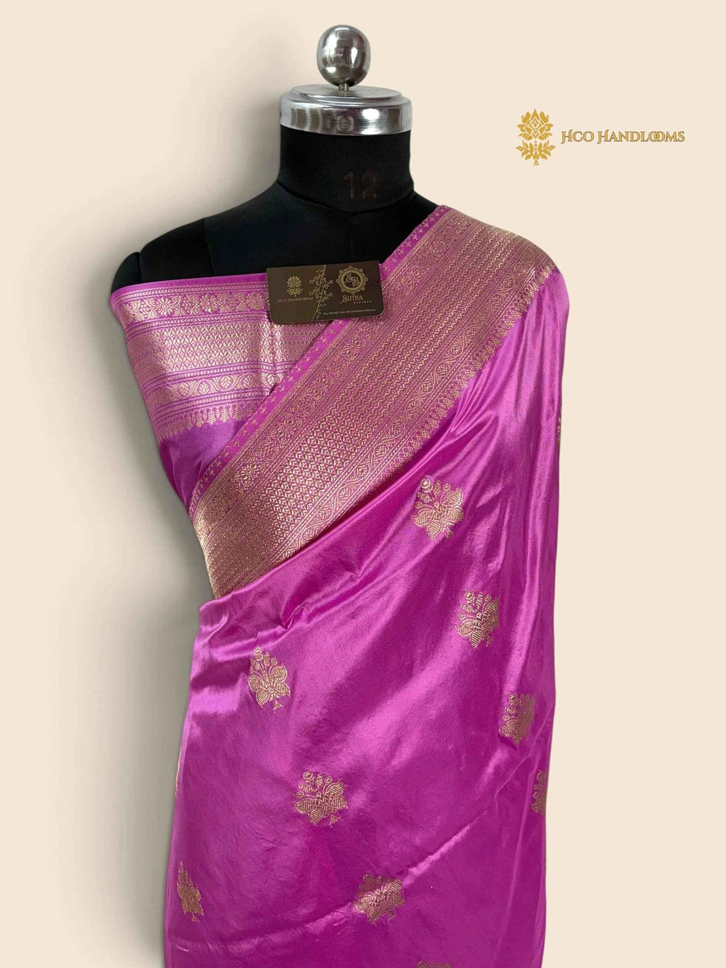 Lavish Pink Pure Katan Silk Handloom banarasi saree - All Over Kadhua Motifs