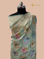 Rangkat Pure Katan Silk Handloom Banarasi Saree - All Over Jangla Motifs