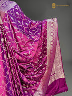 Premium Mashru Katan Silk Banarasi Saree - All Over Jaal Pattern