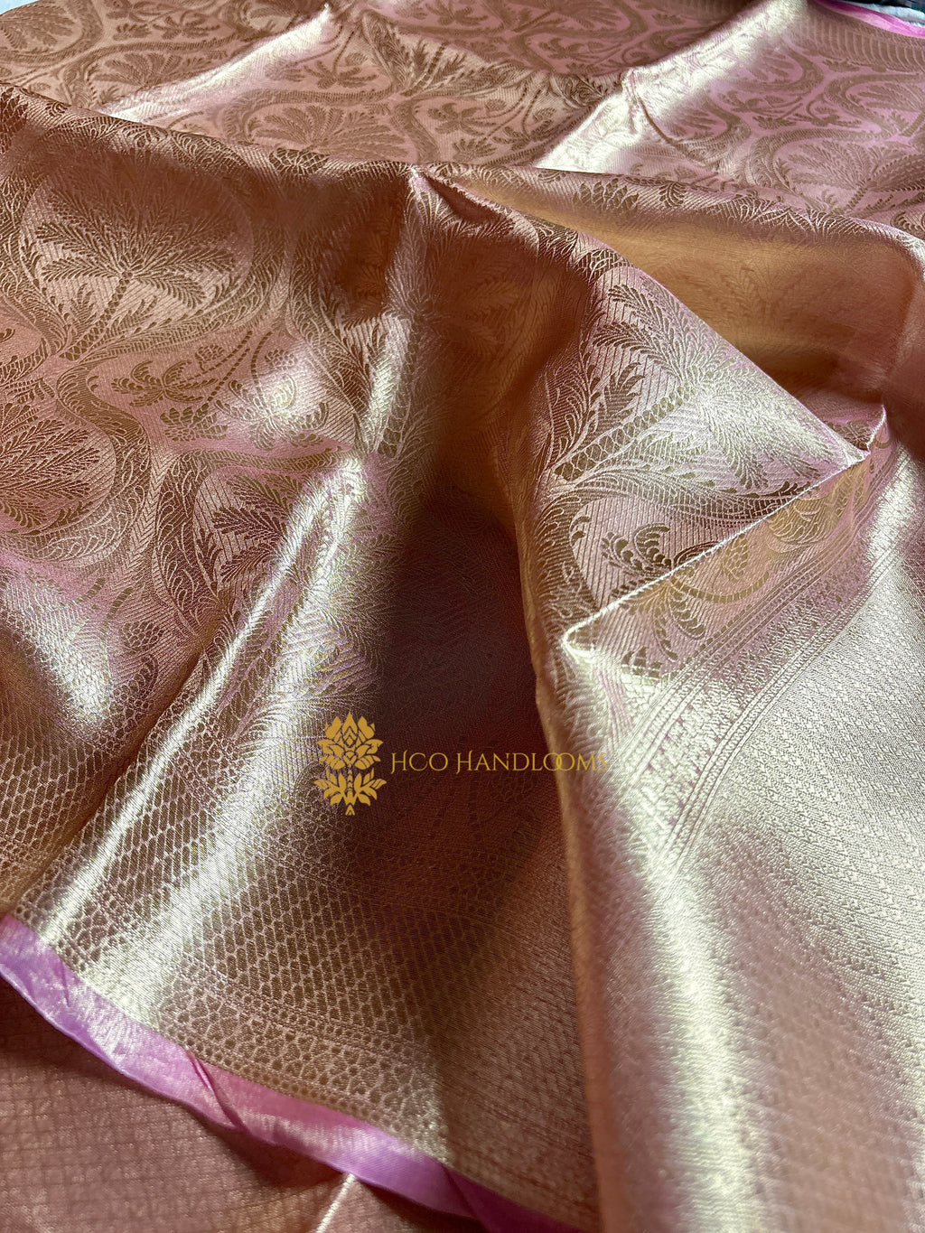 Pure Tissue Silk Tanchui Brocade Handloom Banarasi Saree