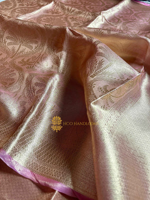 Pure Tissue Silk Tanchui Brocade Handloom Banarasi Saree