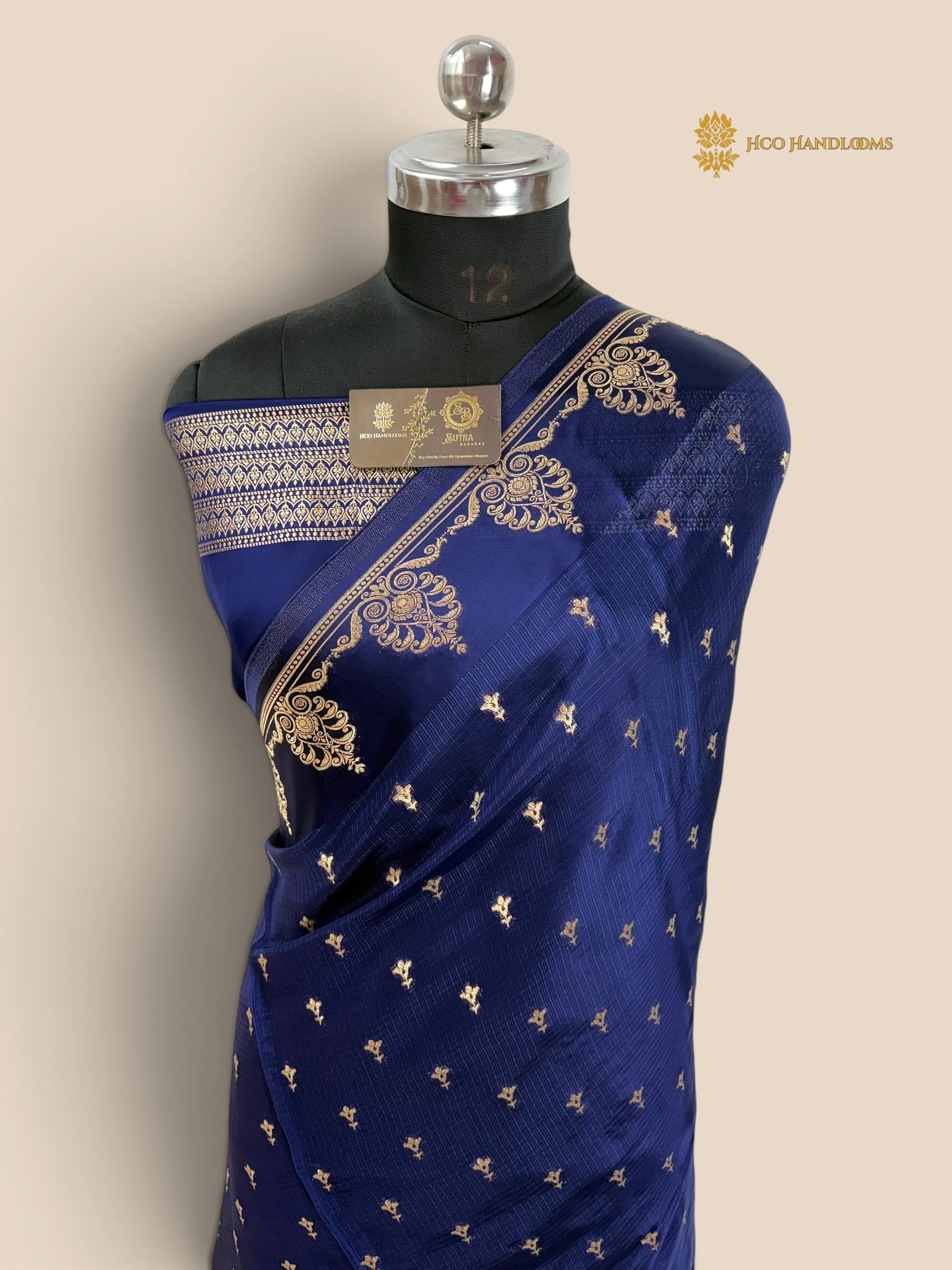 Premium Mashru Crepe Banarasi Saree - All Over Motifs